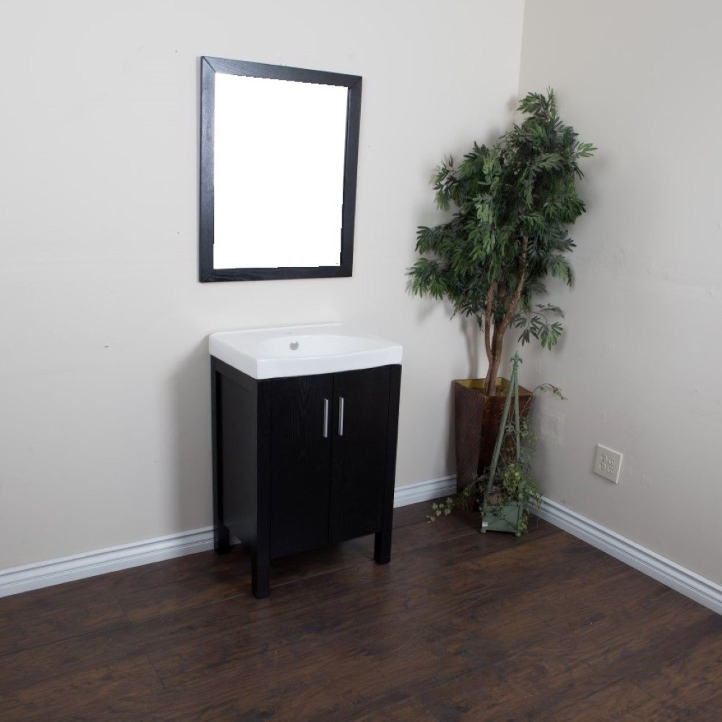 23.8" Single sink vanity Black