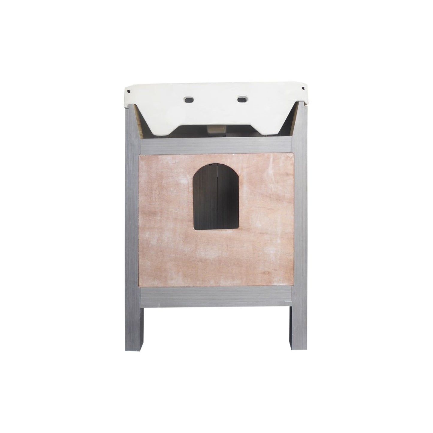 23.8" Single sink vanity Gray