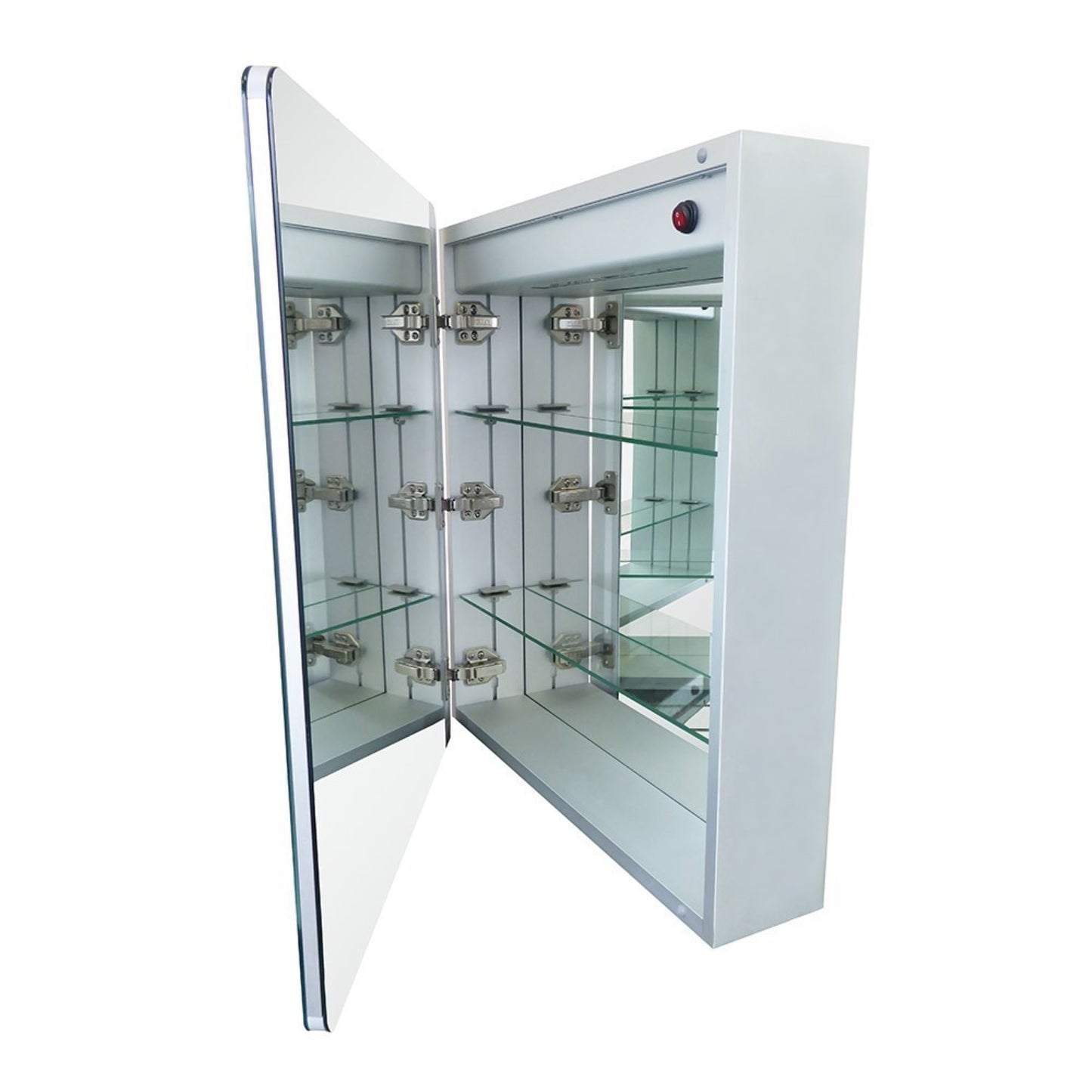 24" Rectangular LED Illuminated Mirrored Medicine Cabinet
