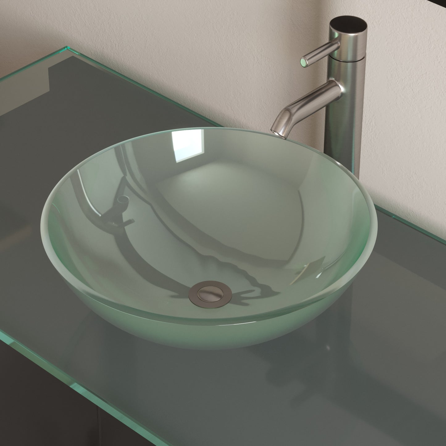 Complete 48" Espresso Vanity Set with Brushed Nickel Plumbing
