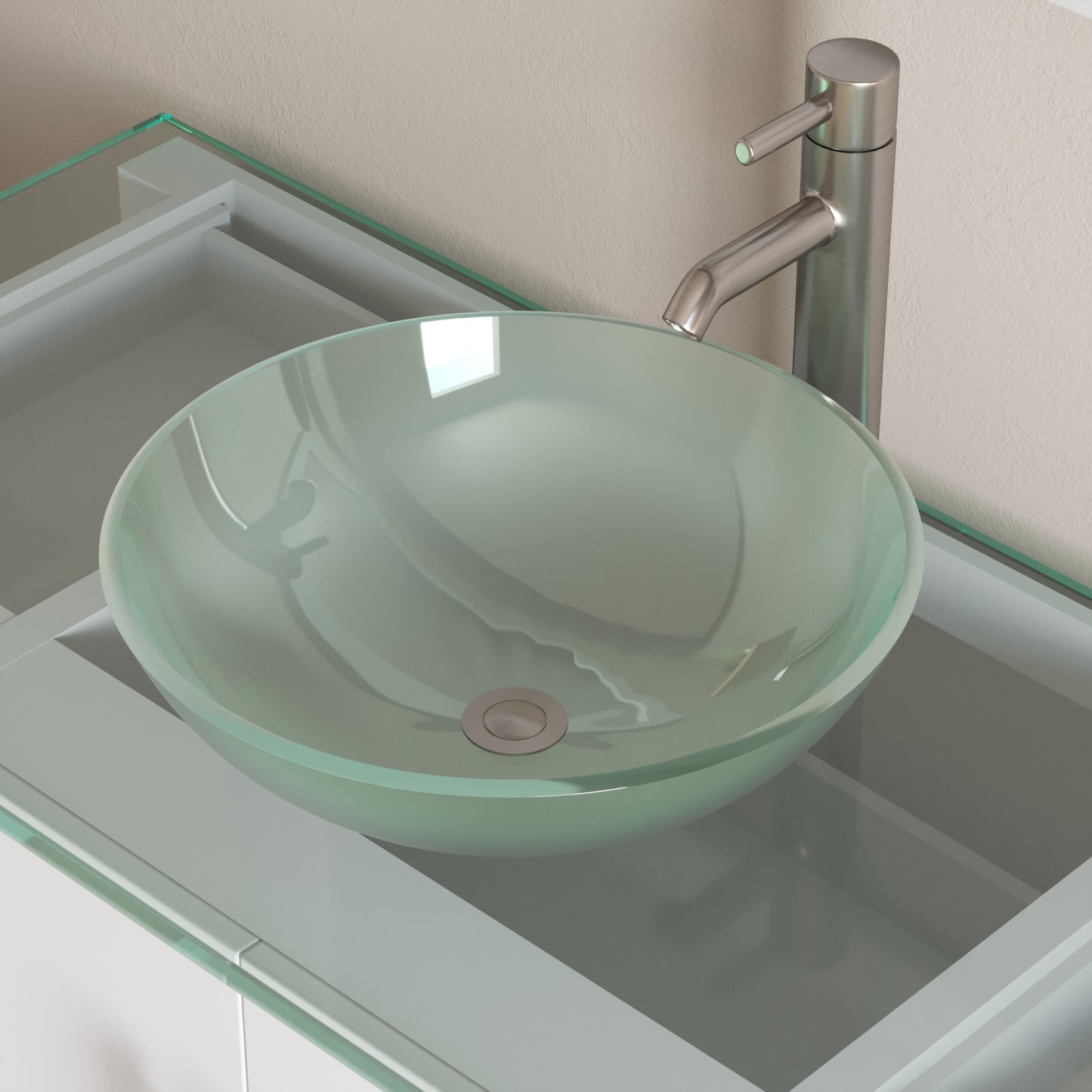 Complete 48" White Vanity Set with Brushed Nickel Plumbing