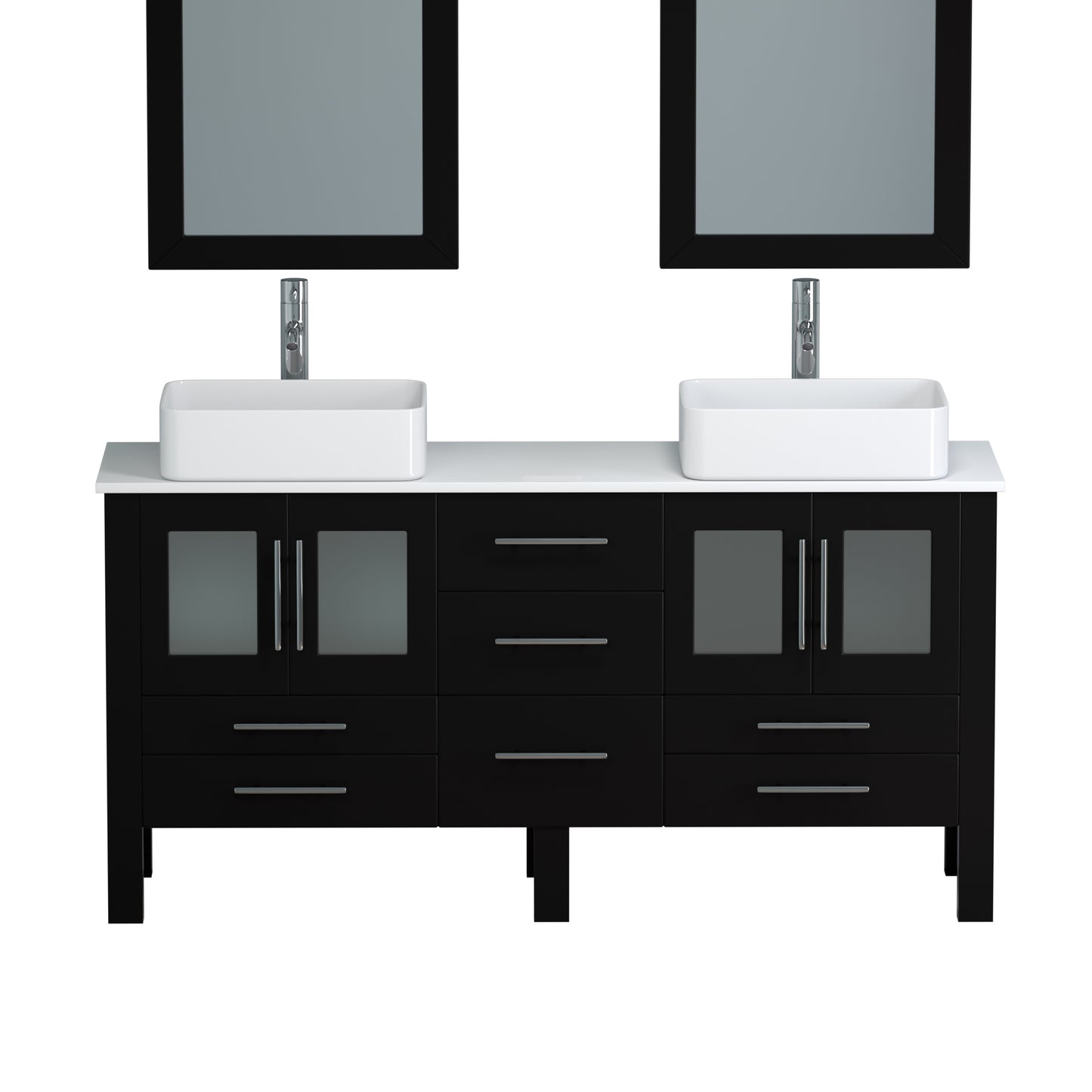 Complete 63" Vanity Set with Polished Chrome Pluming