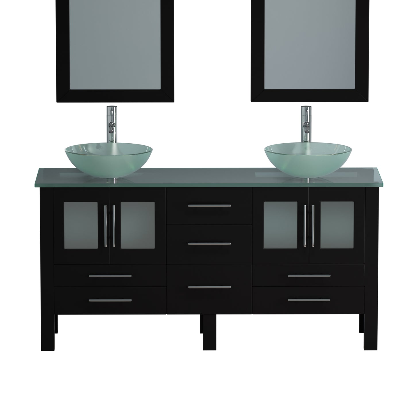 Complete 63" Vanity Set with Polished Chrome Pluming