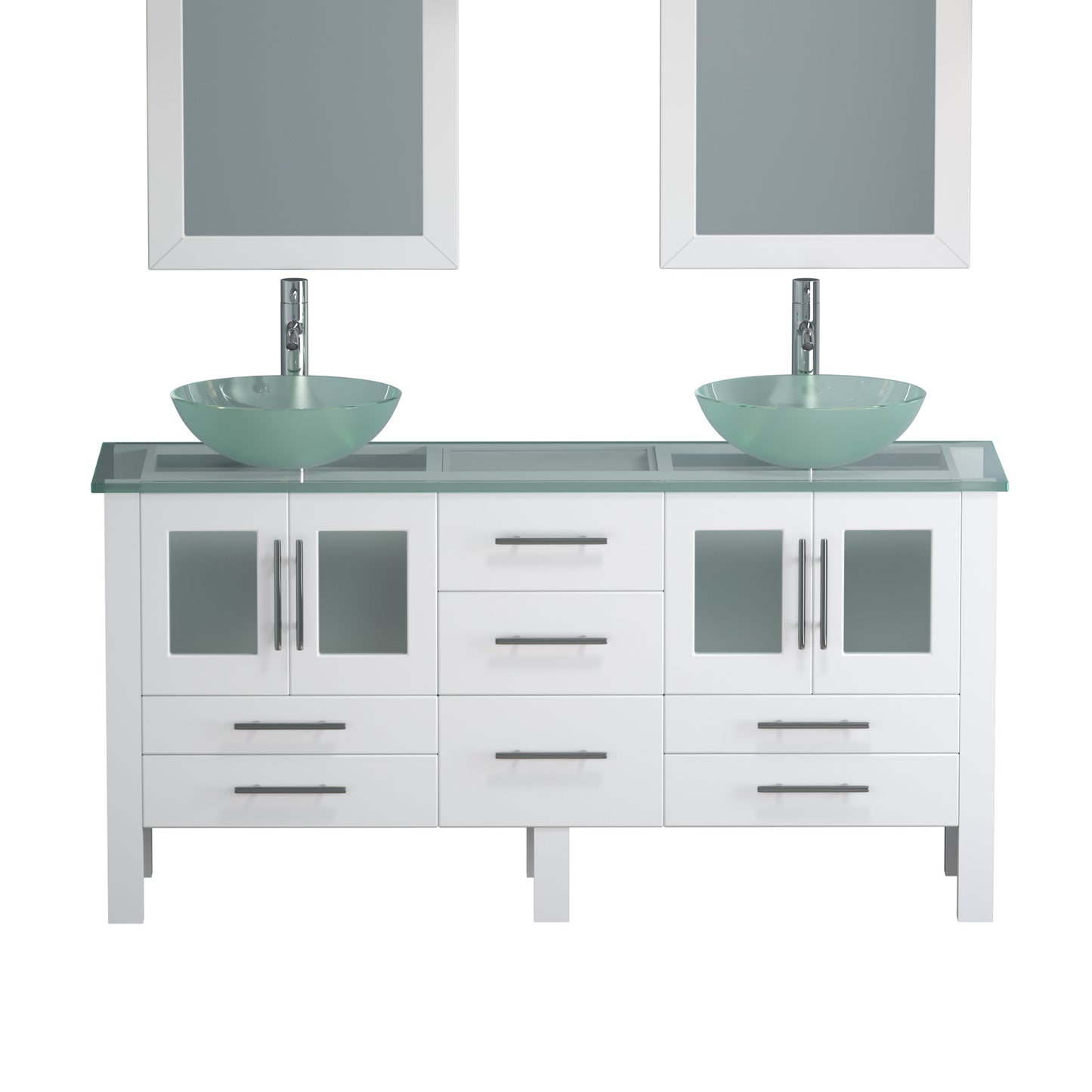 Complete 63" Vanity Set with Polished Chrome Pluming