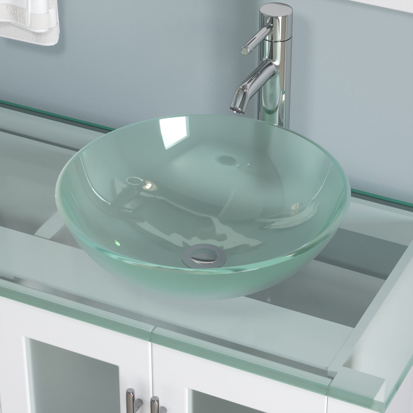 Complete 72" Vanity Set with Polished Chrome Plumbing