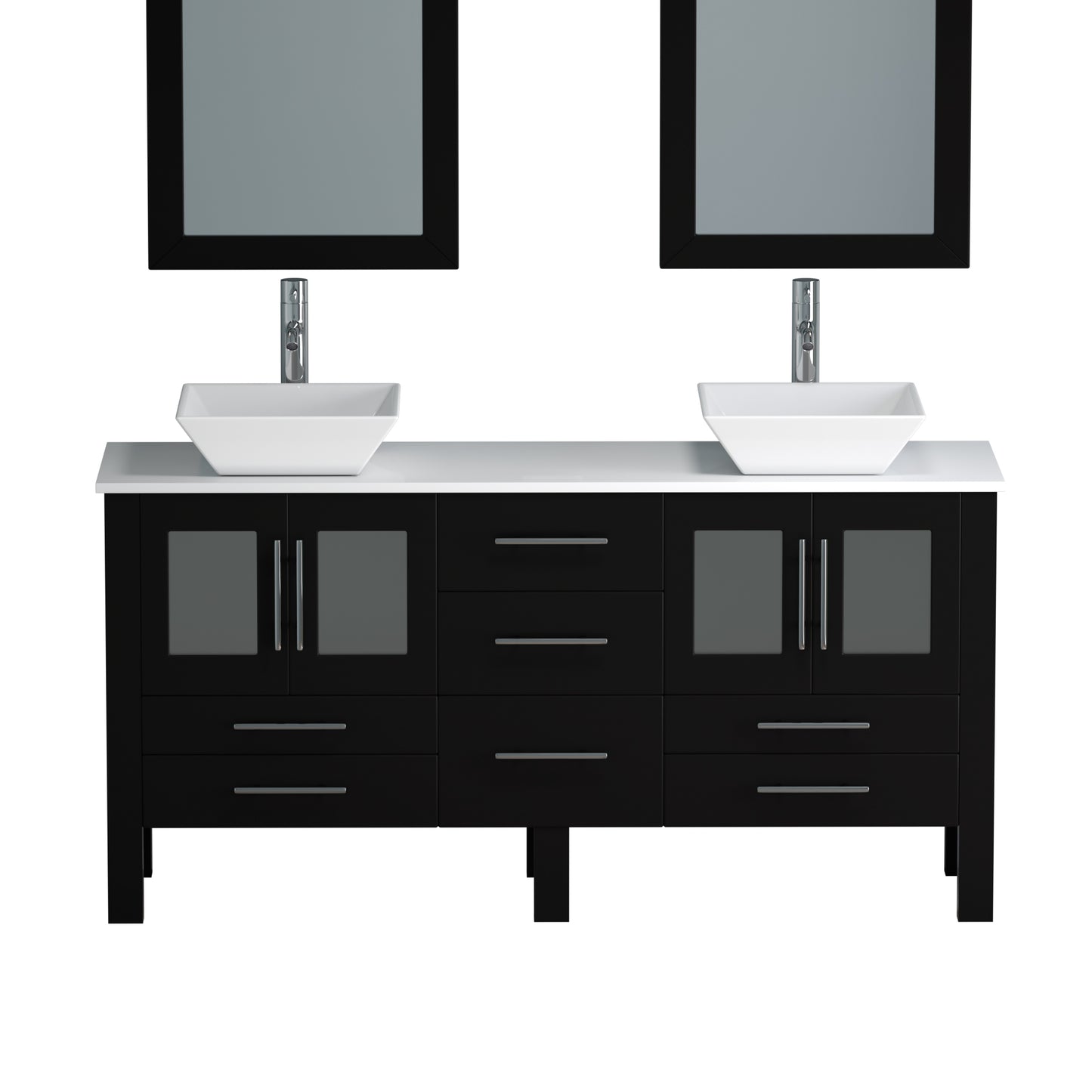 Complete 63" Vanity Set with Polished Chrome Pluming