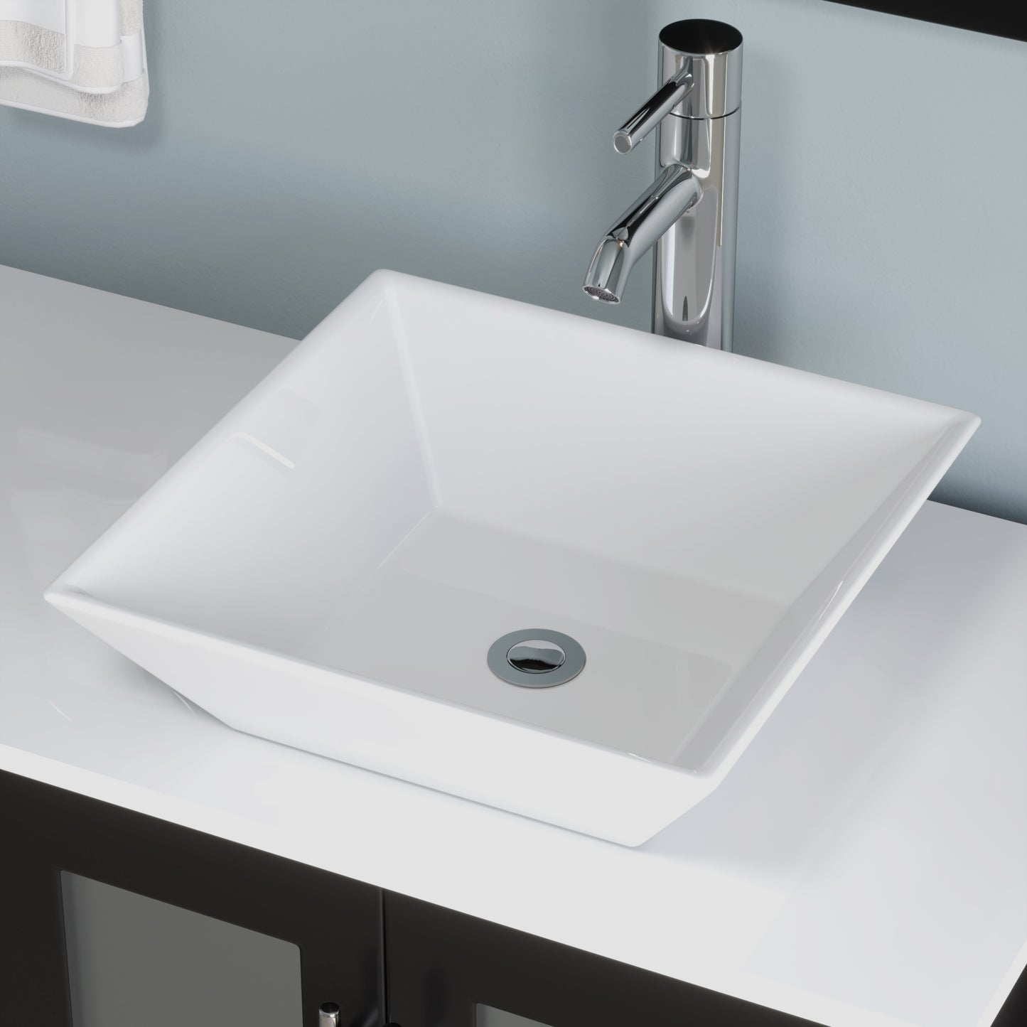 Complete 63" Vanity Set with Polished Chrome Pluming