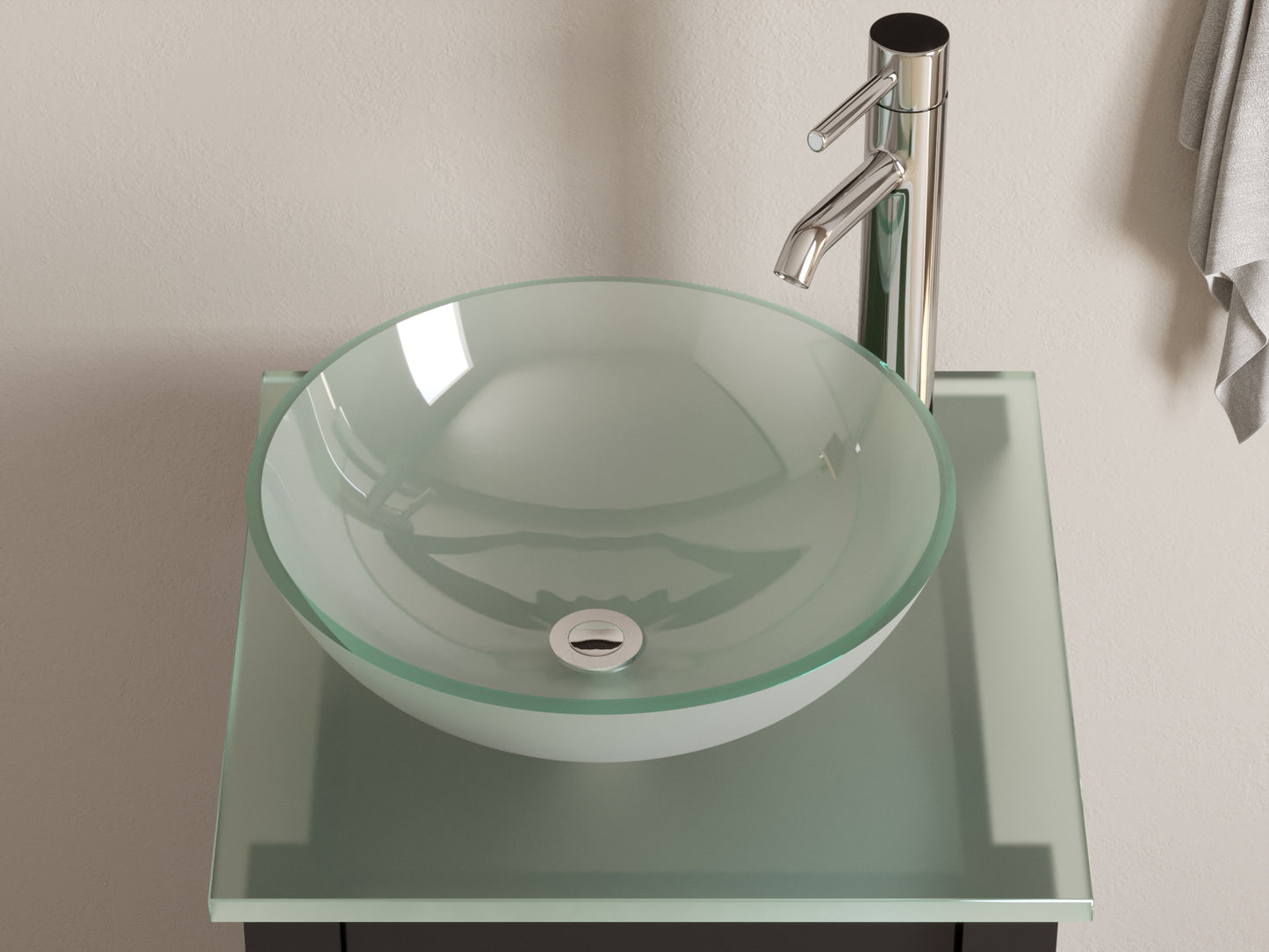 Complete 18" Vanity Set with Polished Chrome Plumbing