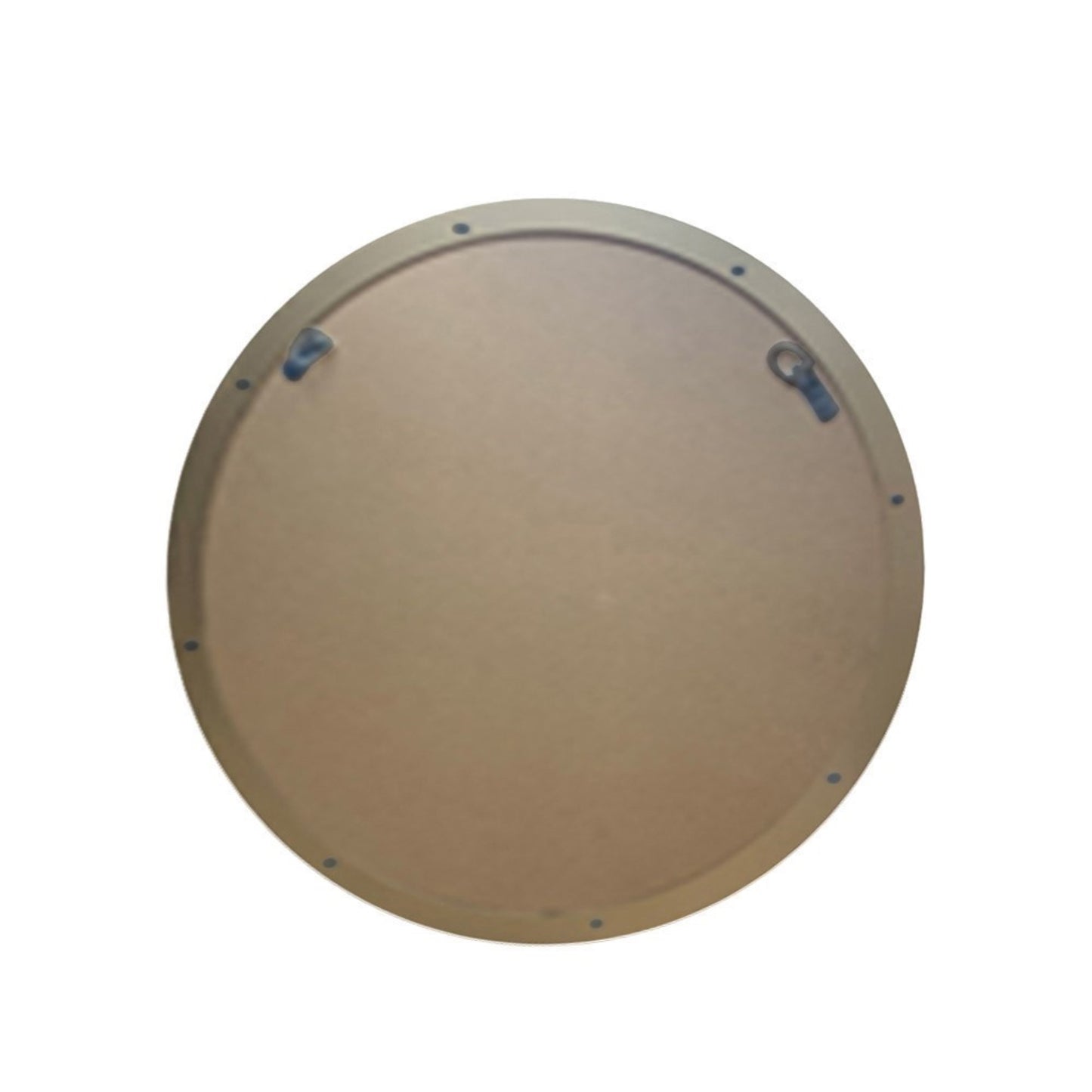 Round Metal Frame Mirror in Brushed Silver