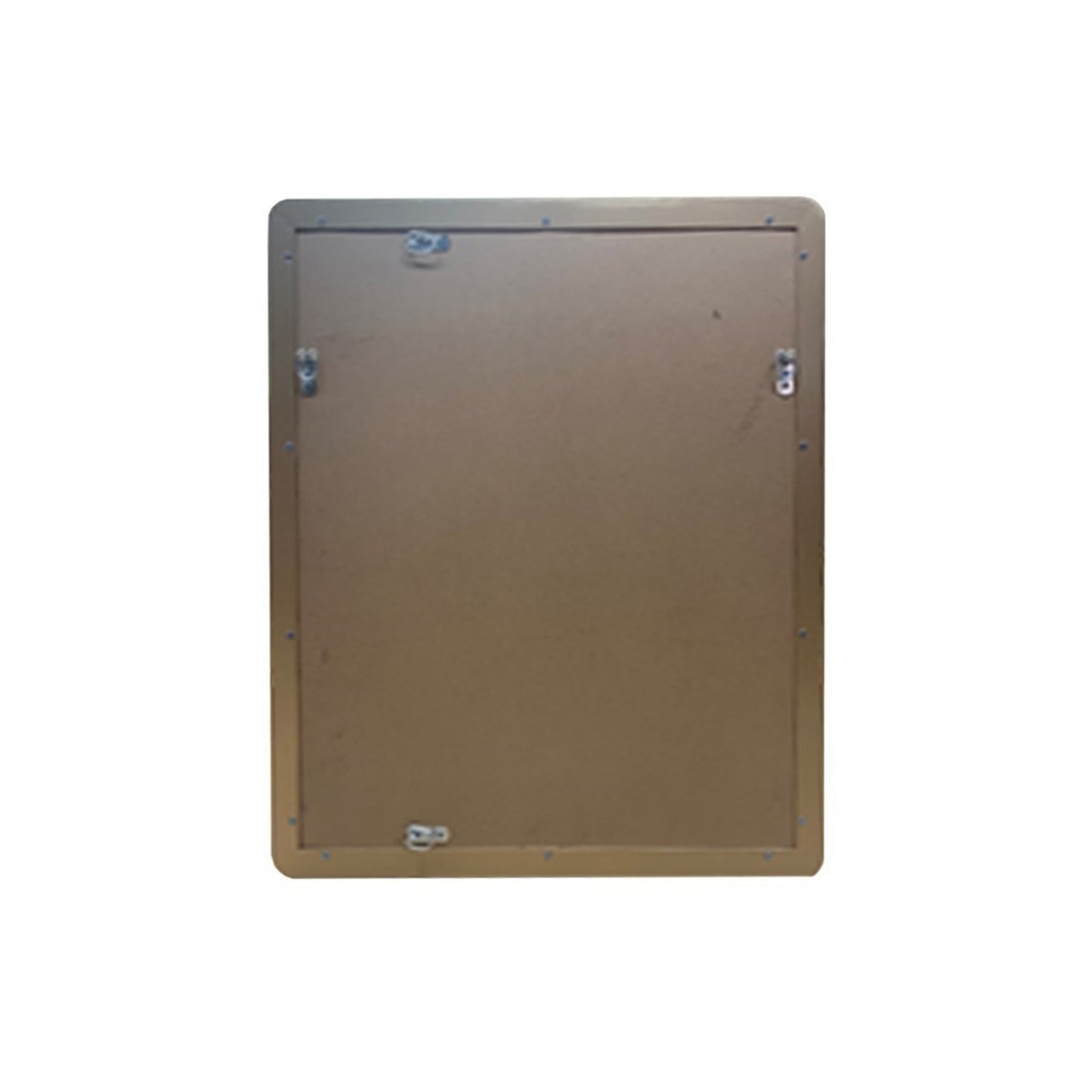 Rectangular Metal Frame Mirror in Brushed Gold
