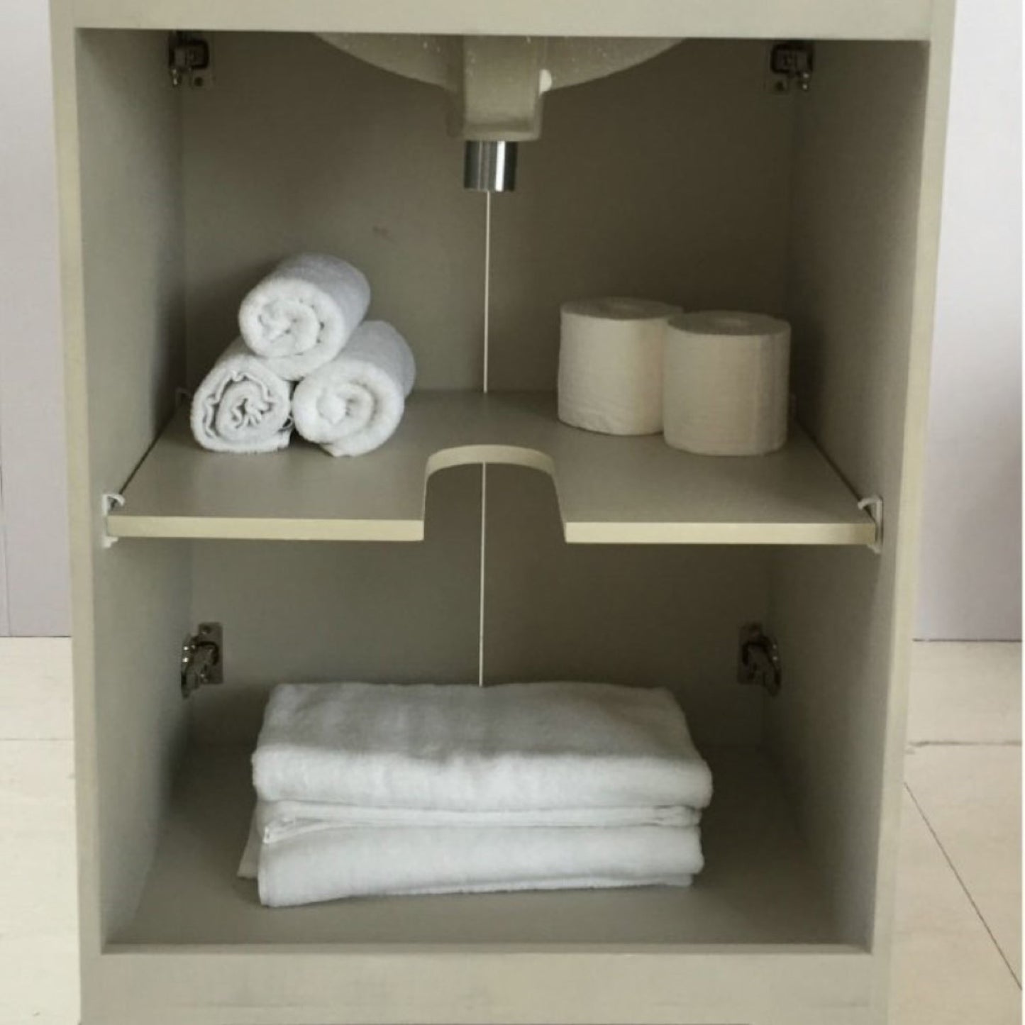 24" Single sink vanity manufactured wood light gray