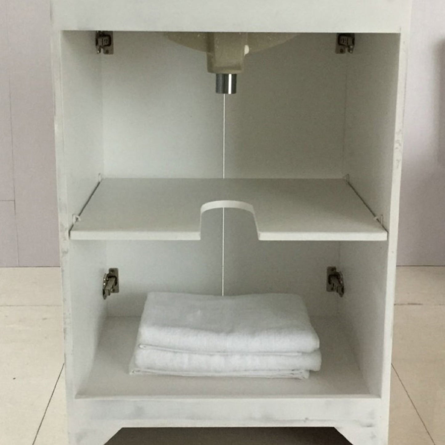 24" Single sink vanity manufactured wood white