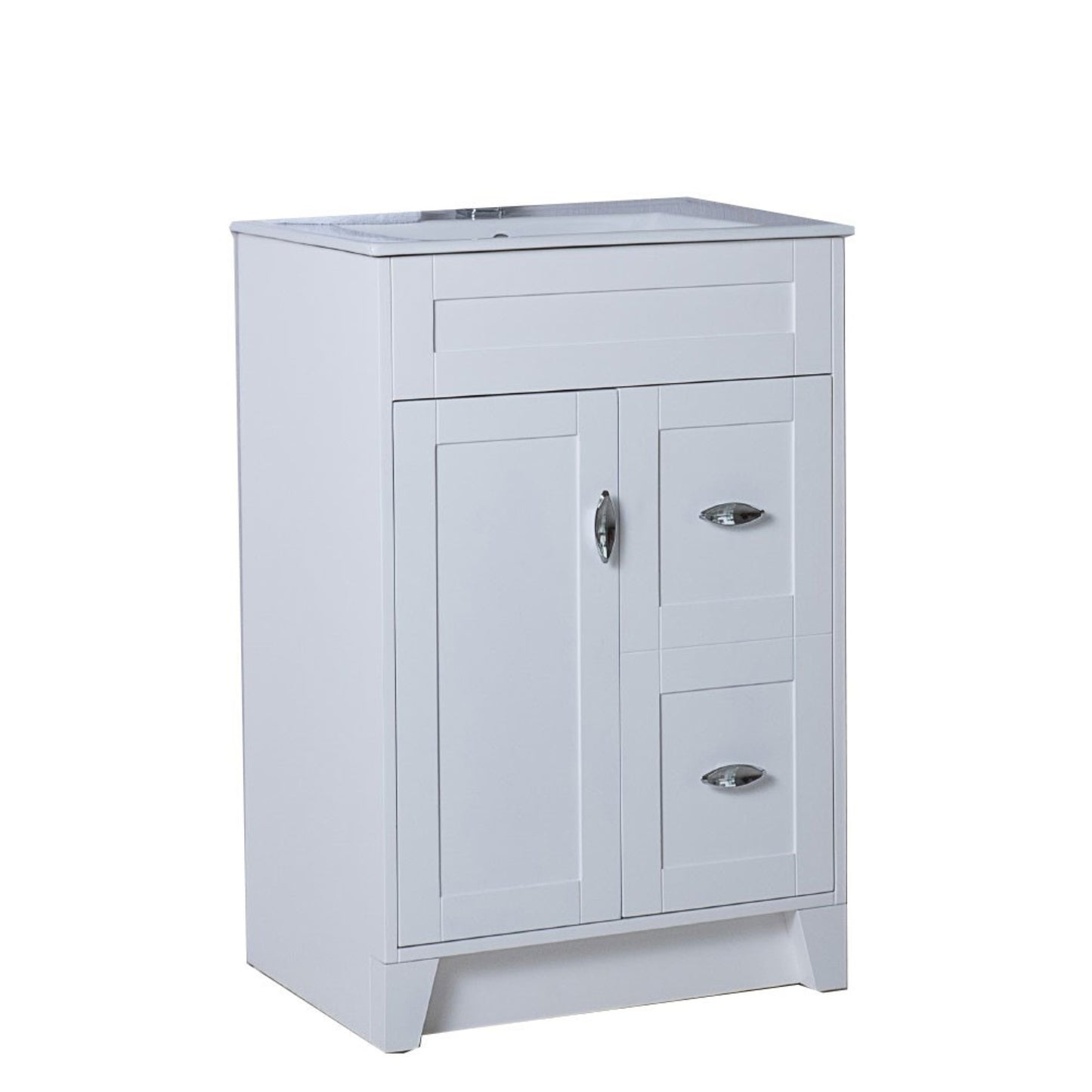 24" Single sink vanity manufactured wood white