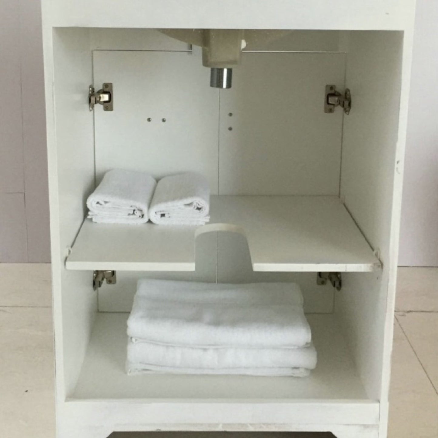 24" Single sink vanity manufactured wood white