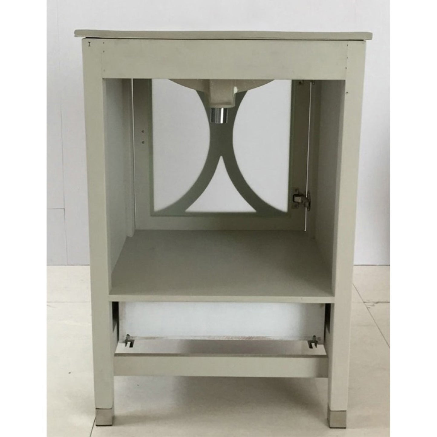 24" Single sink vanity manufactured wood light gray