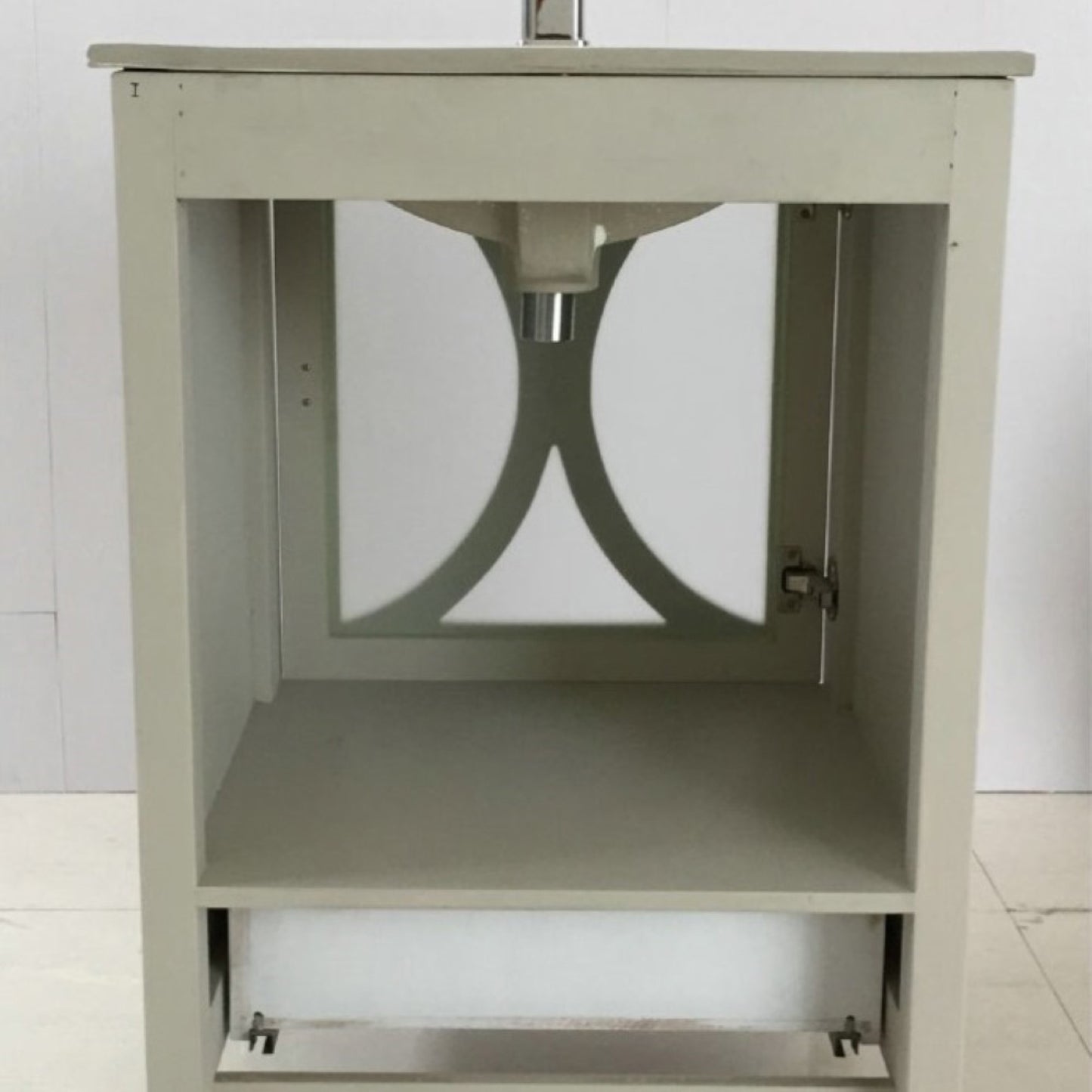 24" Single sink vanity manufactured wood light gray