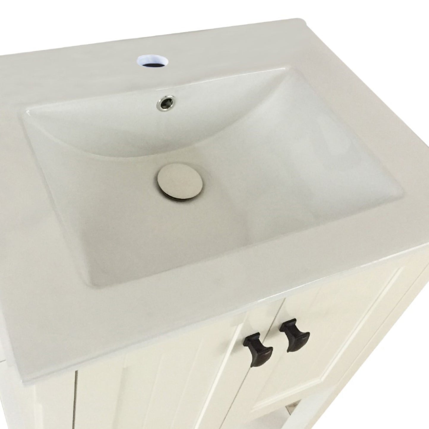 24" Single sink vanity manufactured wood white