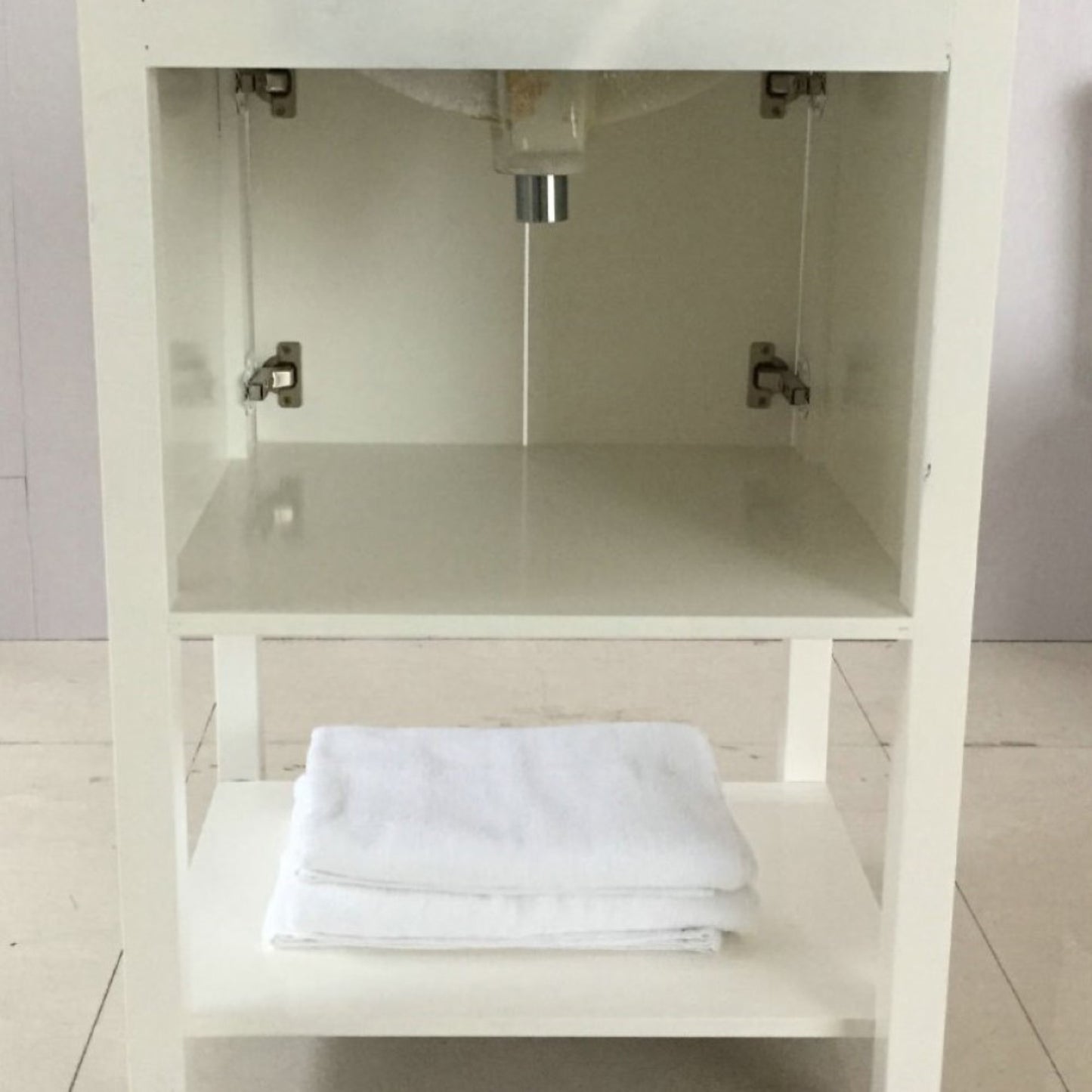 24" Single sink vanity manufactured wood white