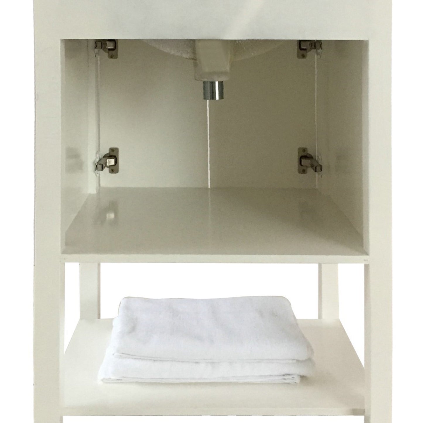 24" Single sink vanity manufactured wood white