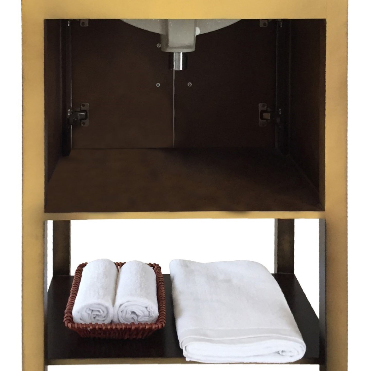 24" Single sink vanity manufactured wood sable walnut