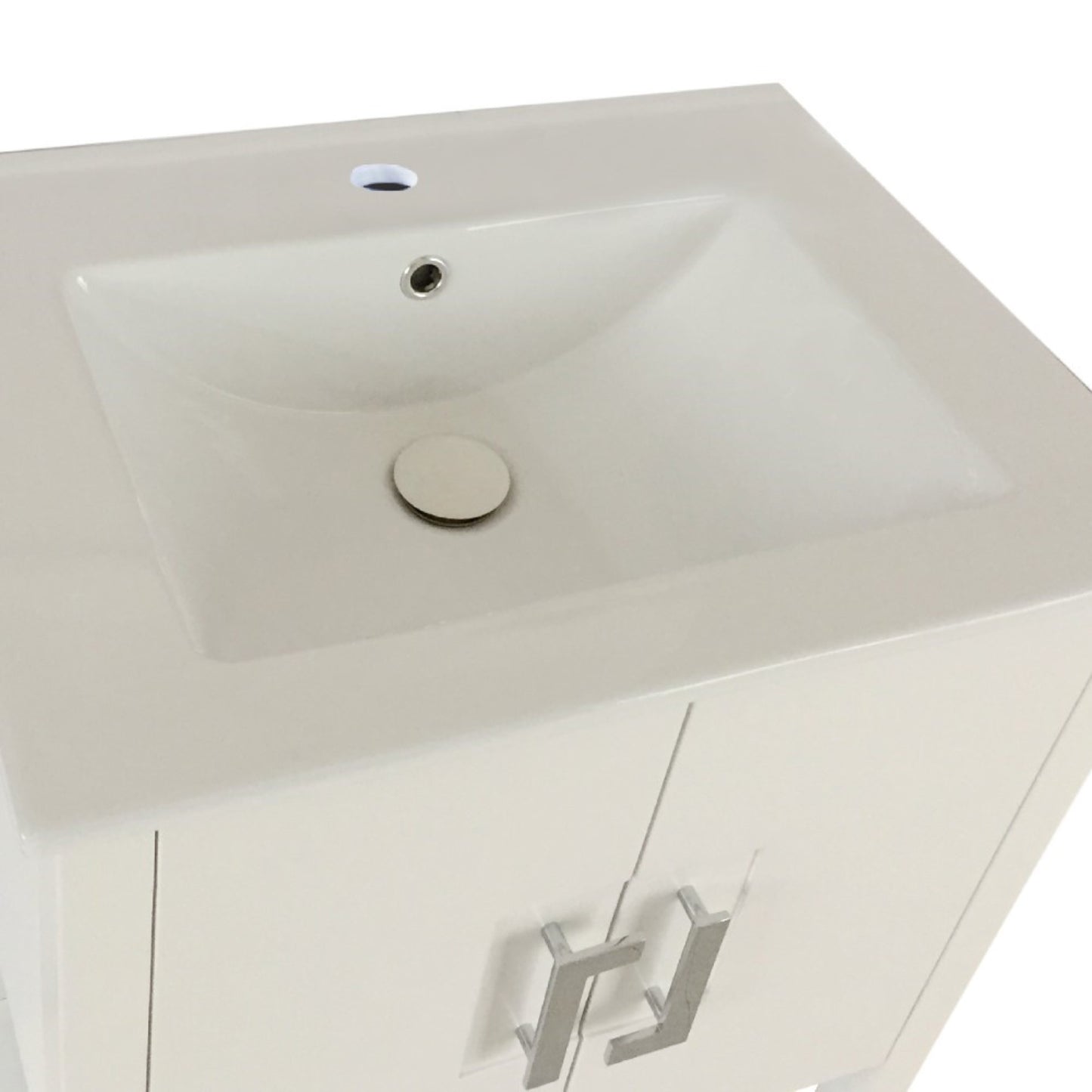 24" Single sink vanity manufactured wood white