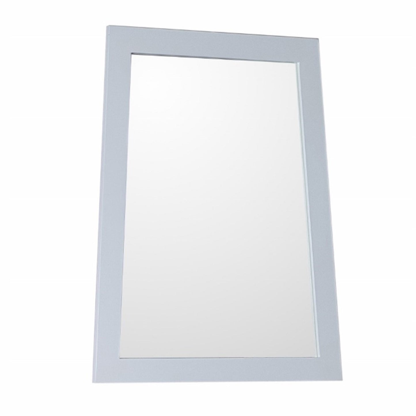 Ladder shape framed mirror manufactured wood white