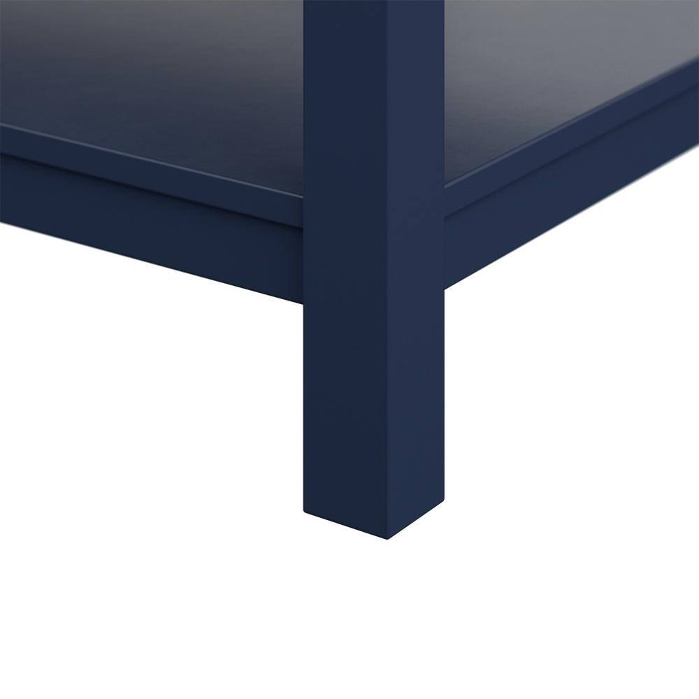 Affinity 49" Modern Bathroom Vanity in Blue Cabinet Carrara White Marble Countertop