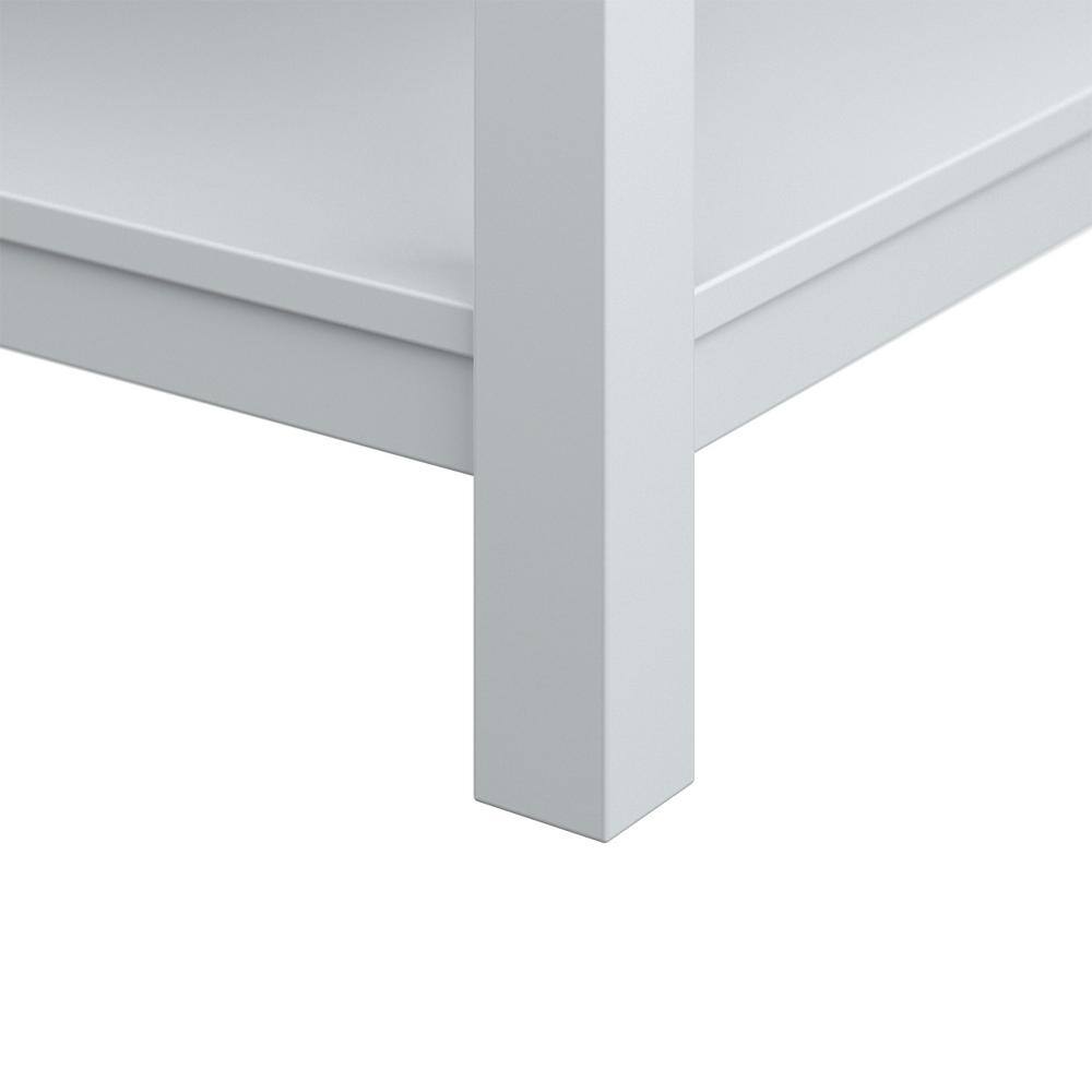 Affinity 49" Modern Bathroom Vanity in White Cabinet Carrara White Marble Countertop