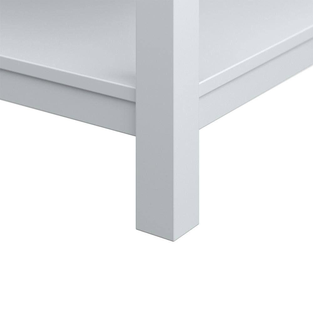 Affinity 61" Modern Bathroom Vanity in White Cabinet Carrara White Marble Countertop