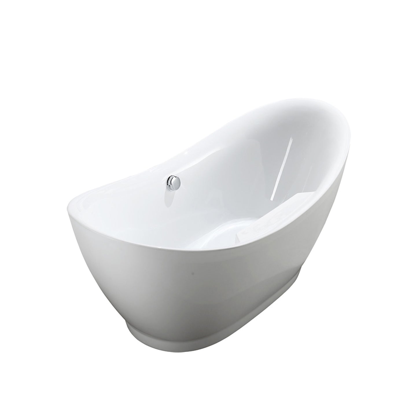 Salerno 68" Freestanding Bathtub in Glossy White