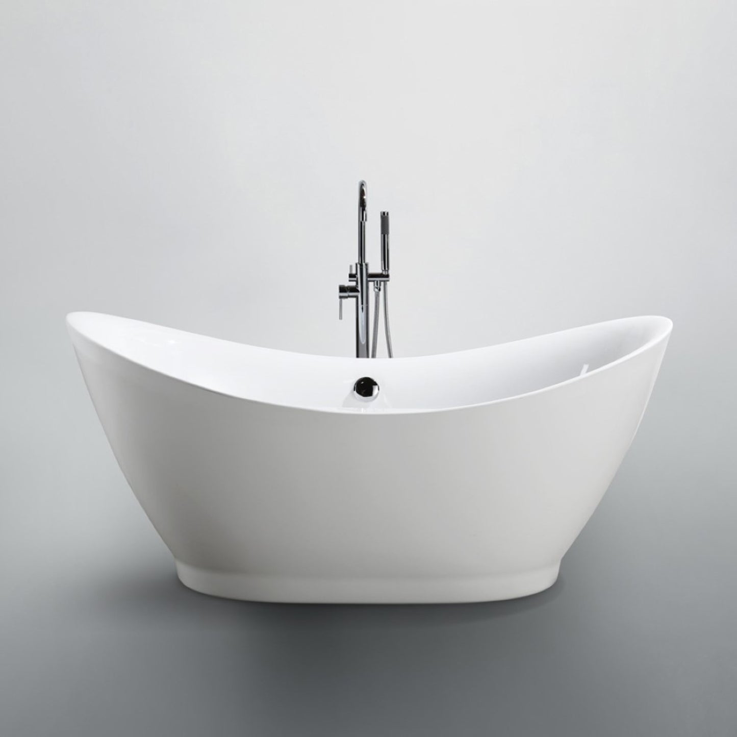 Salerno 68" Freestanding Bathtub in Glossy White