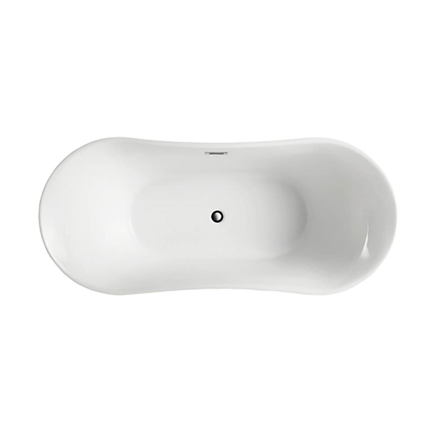 Bergamo 67" Freestanding Bathtub in Glossy White