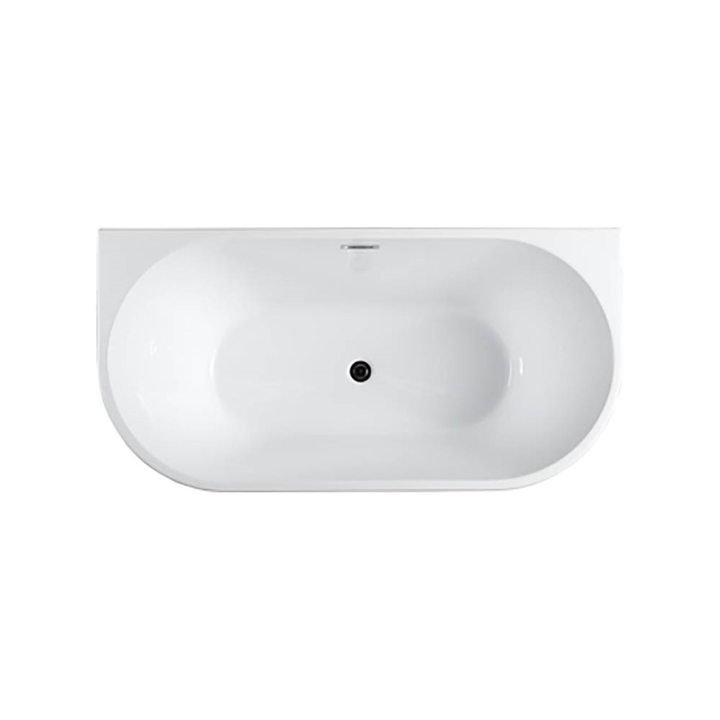 Calabria 59" Freestanding Bathtub in Glossy White