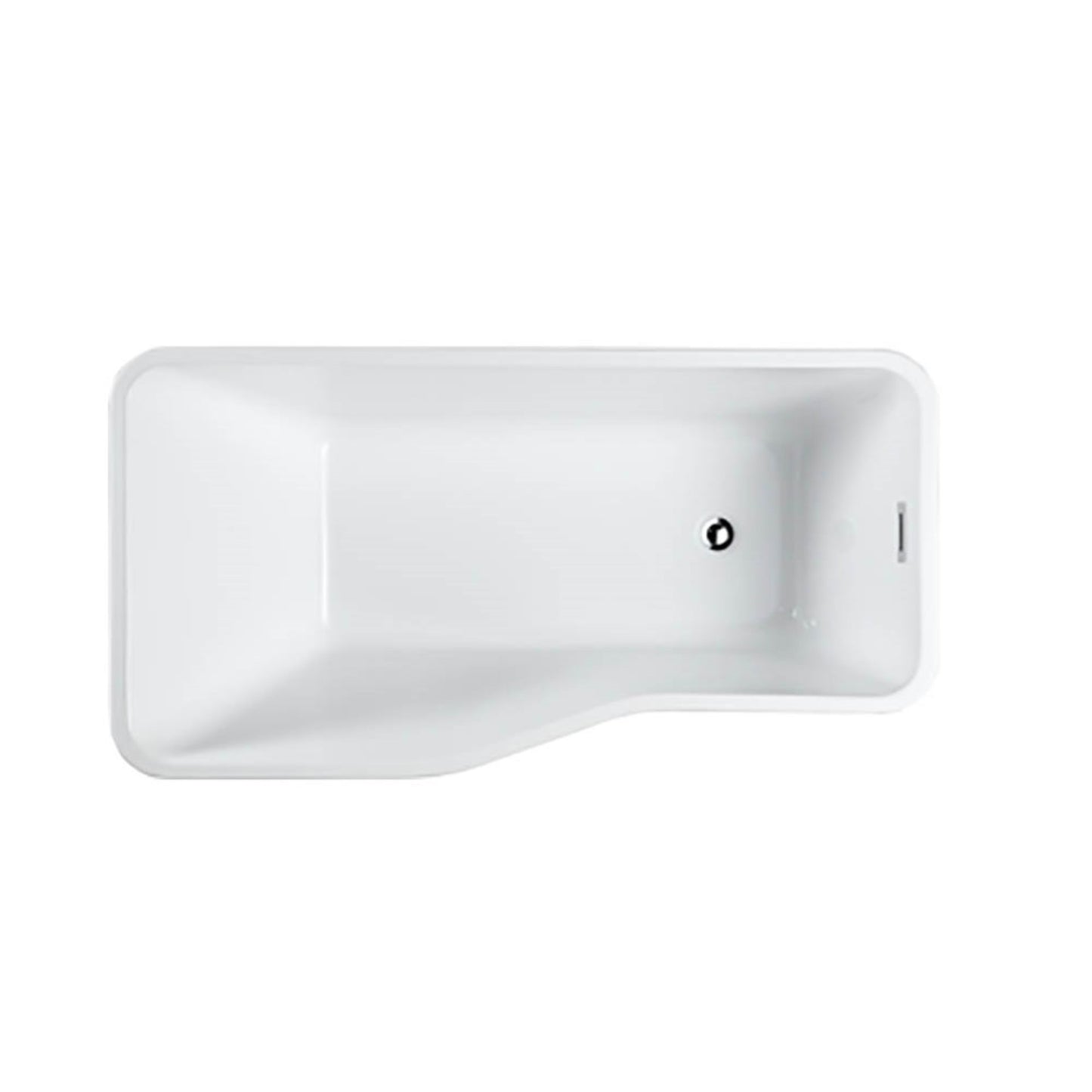 Florence 59" Freestanding Bathtub in Glossy White