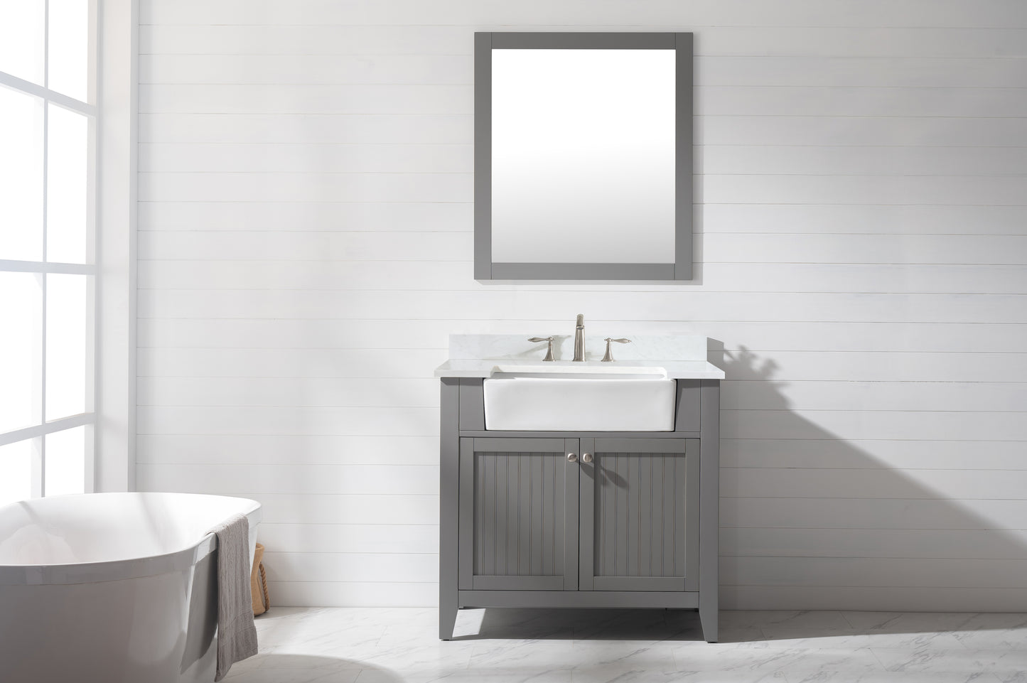 Burbank 36" Single Vanity in Gray