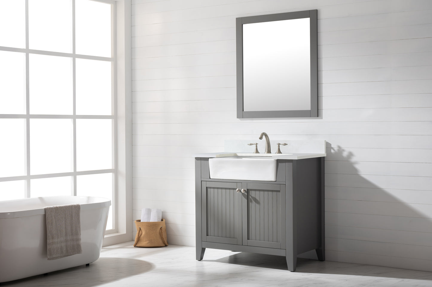 Burbank 36" Single Vanity in Gray