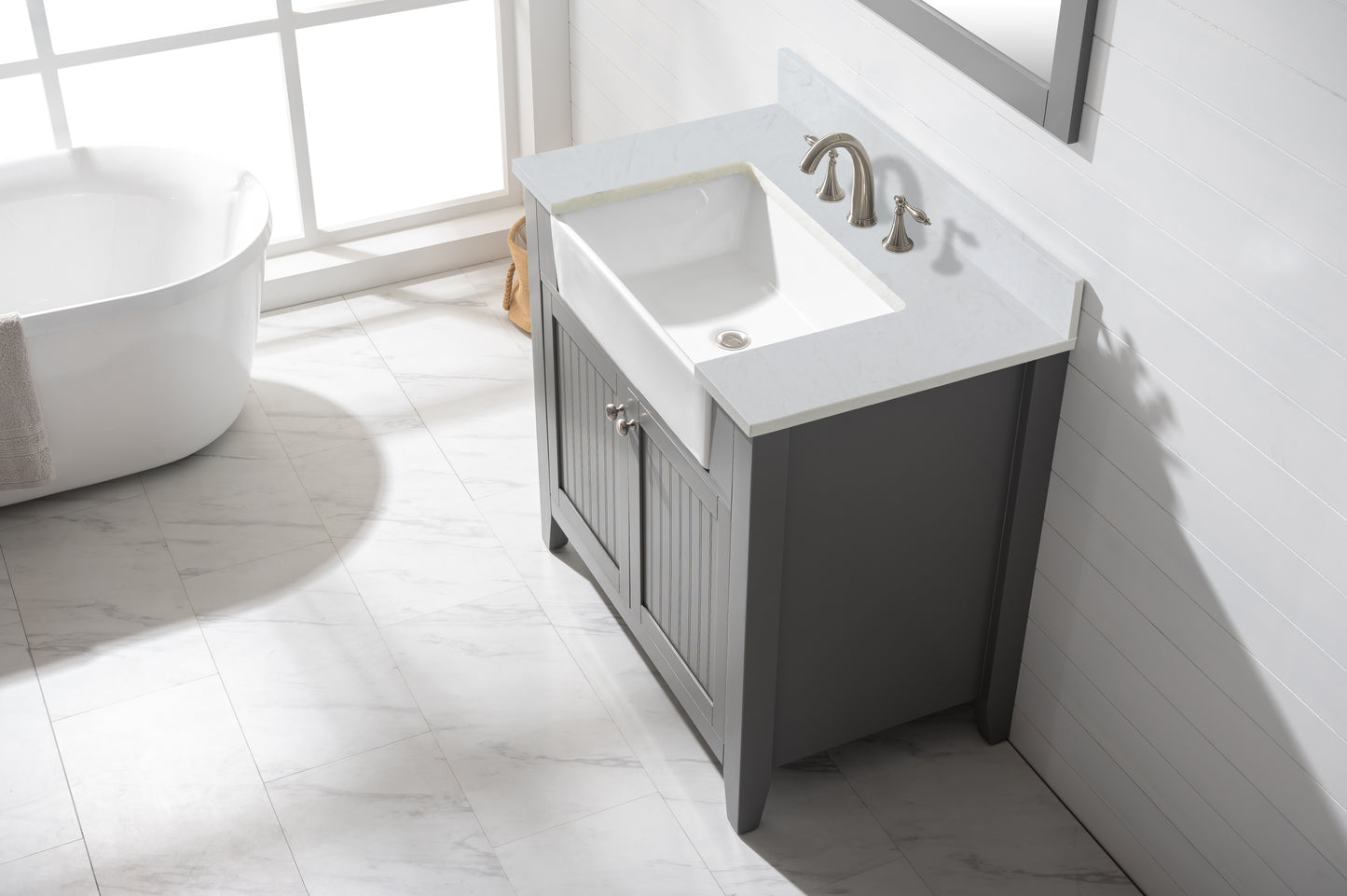 Burbank 36" Single Vanity in Gray