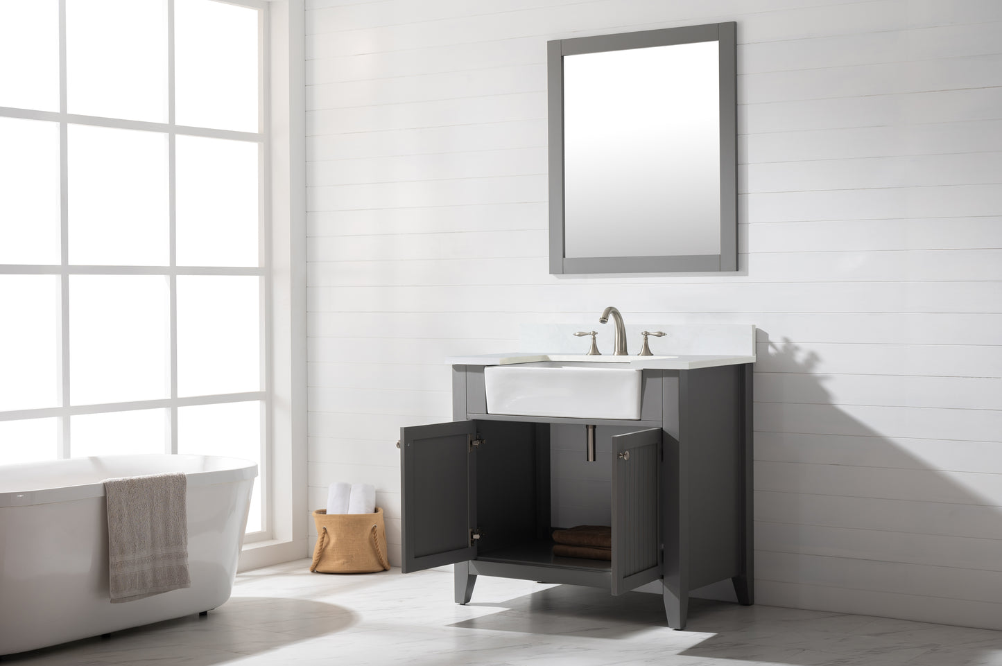 Burbank 36" Single Vanity in Gray