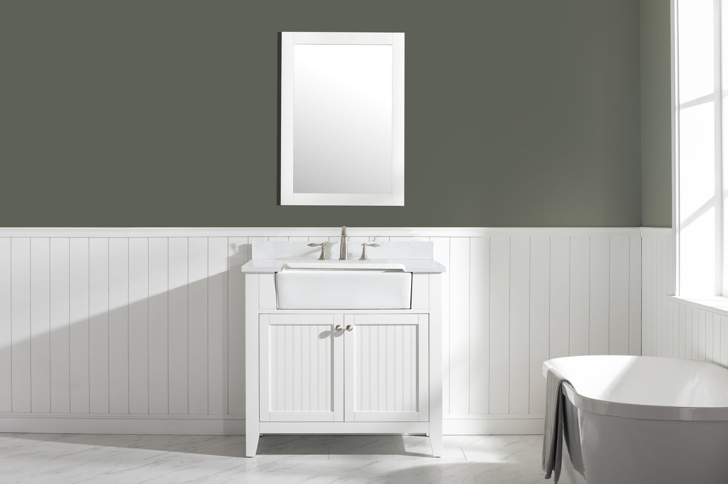 Burbank 36" Single Vanity in White