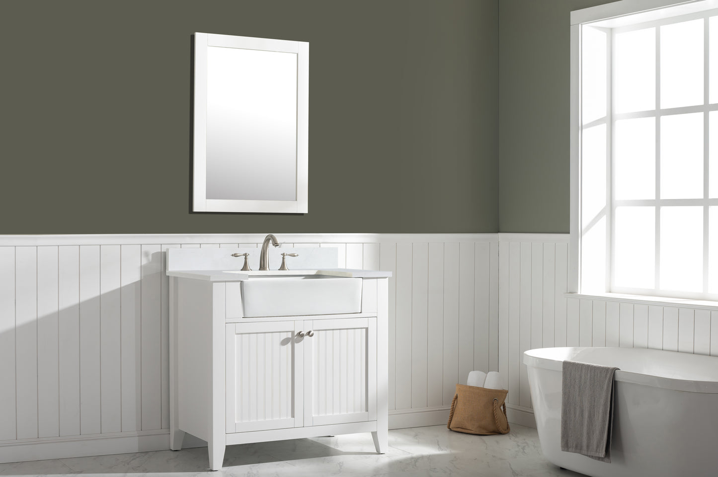 Burbank 36" Single Vanity in White
