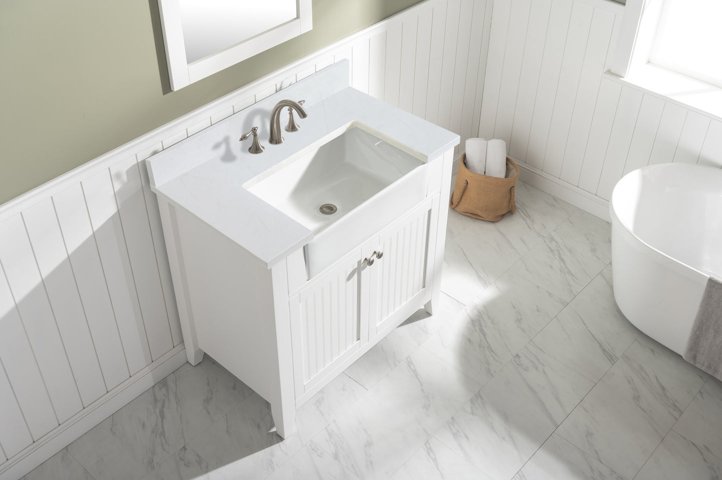 Burbank 36" Single Vanity in White