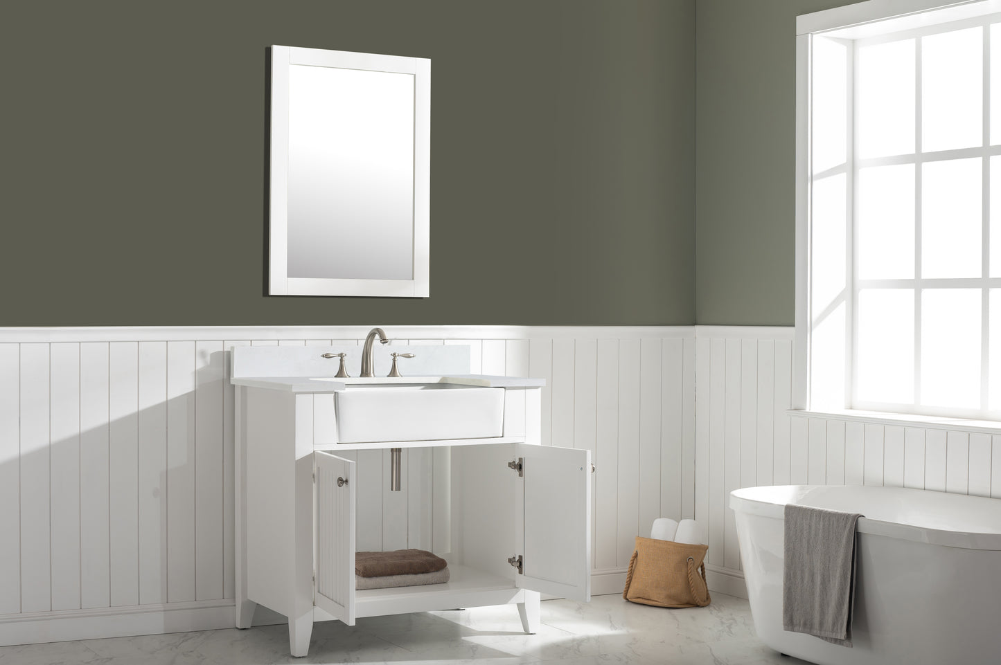 Burbank 36" Single Vanity in White