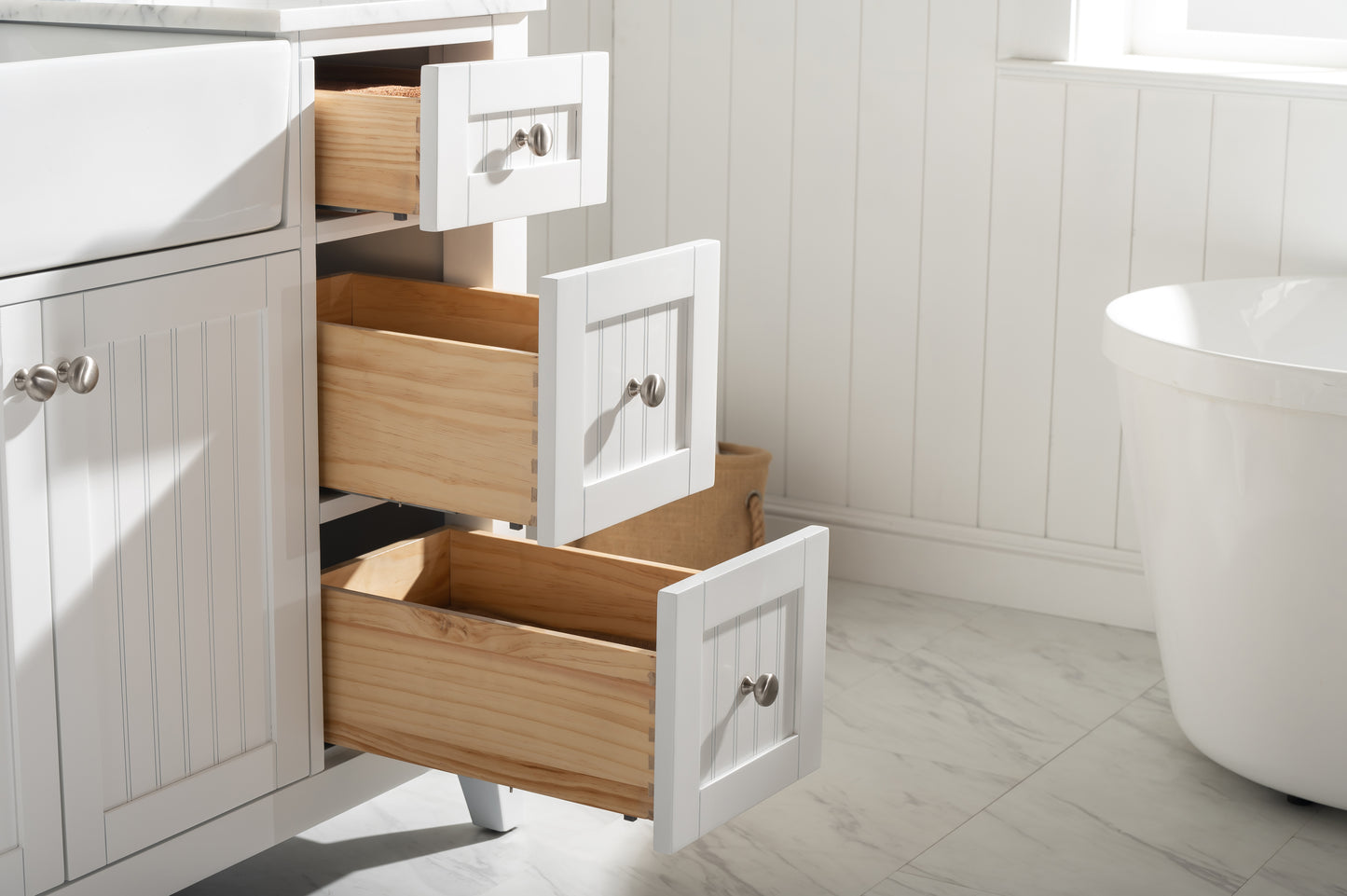 Burbank 54" Single Vanity in White