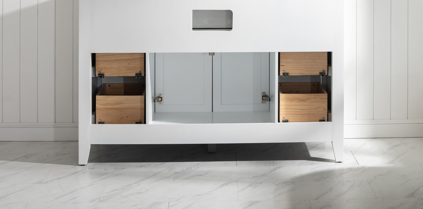 Burbank 54" Single Vanity in White
