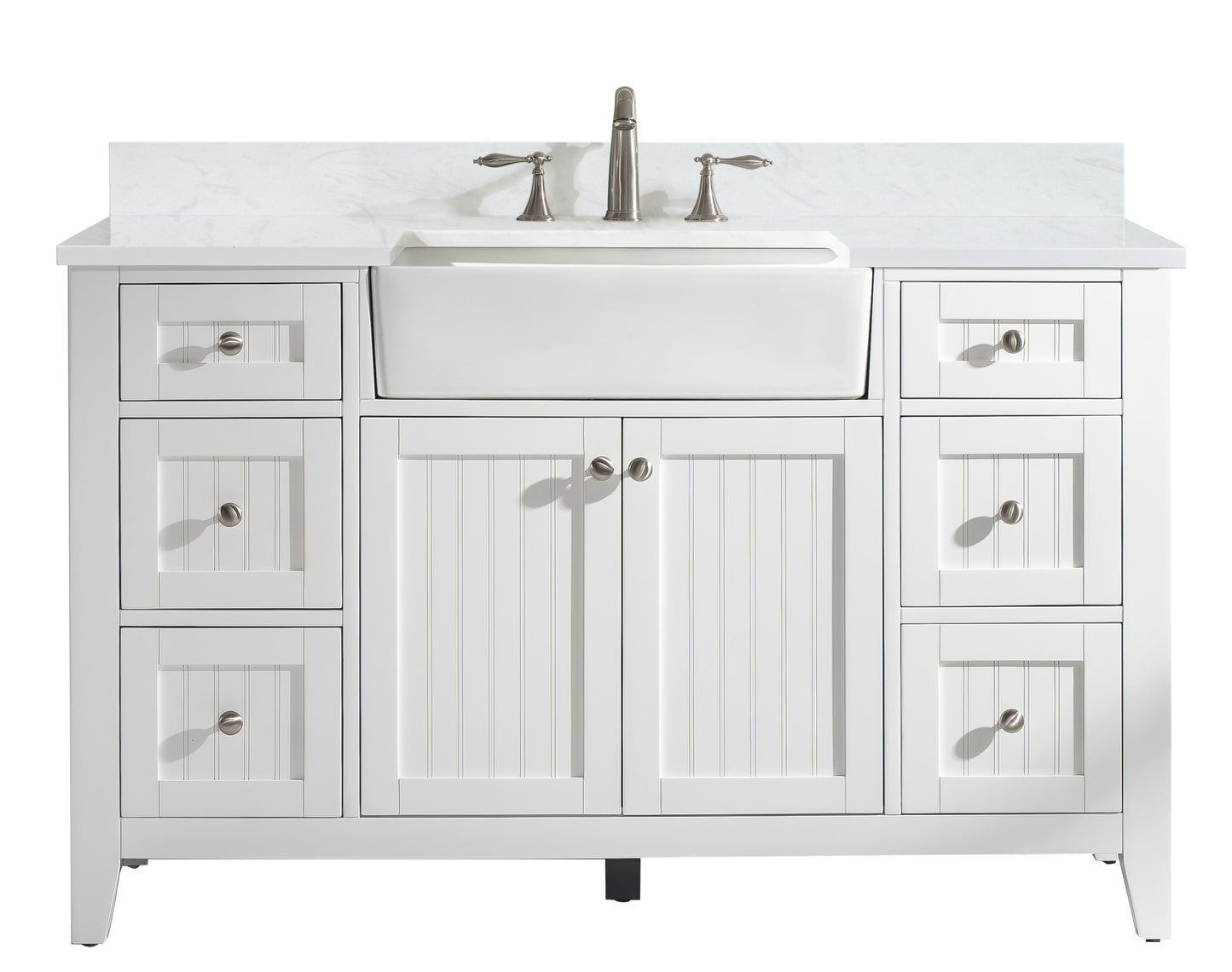 Burbank 54" Single Vanity in White