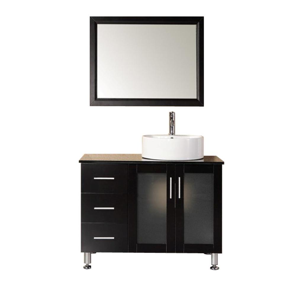 Malibu 39" single Vessel sink vanity in Espresso