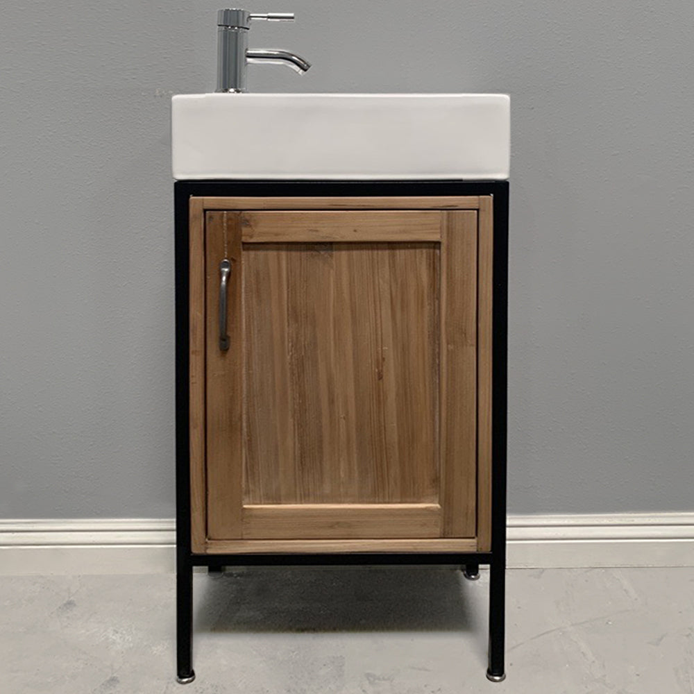 Bristol 18.5" Single Sink Vanity in Walnut