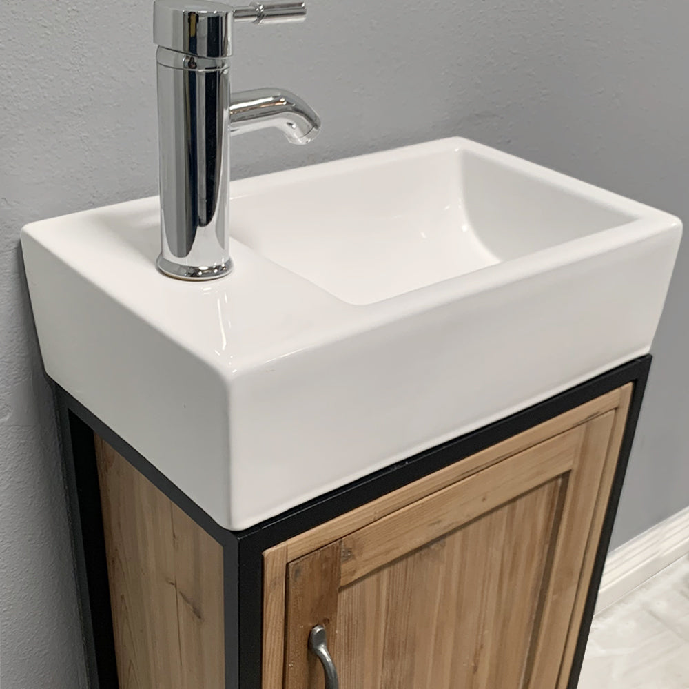 Bristol 18.5" Single Sink Vanity in Walnut