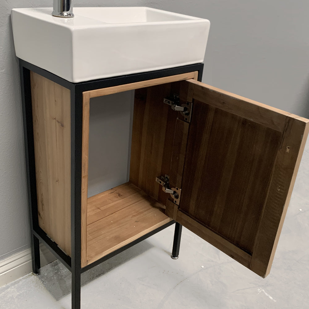 Bristol 18.5" Single Sink Vanity in Walnut