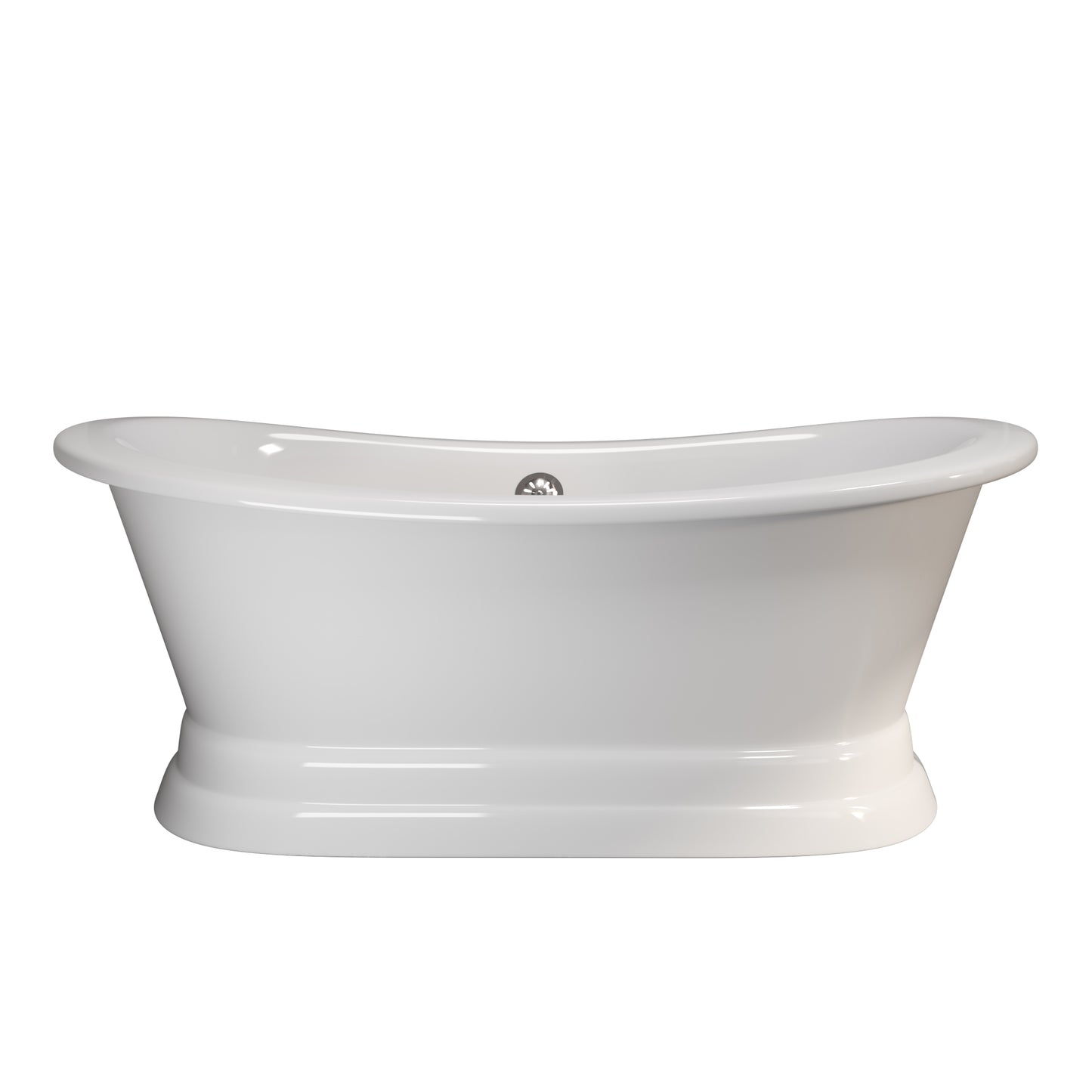 Cast Iron Double Ended Slipper Tub 71" X 30" with No Faucet Drillings